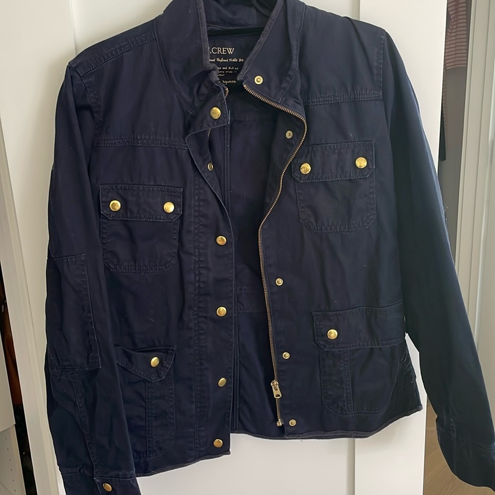 Jcrew jacket. Lightweight, gold buttons. Size M